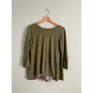 Loft Outlet sweater with blouse back